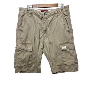 Levi's Strauss Y2K Baggy Men's Beige Cargo Shorts Size 34